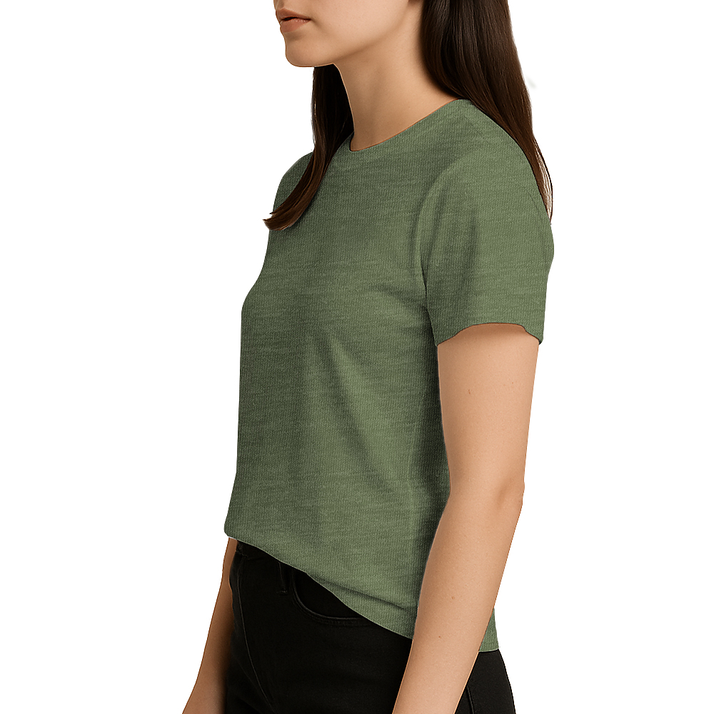 Heather Military Green Blank T-Shirt - Texas Transfers and Designs