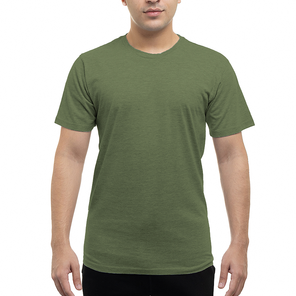 Heather Military Green Blank T-Shirt - Texas Transfers and Designs