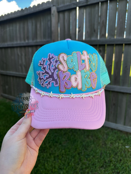 Salty Babe *Completed Hat* - Texas Transfers and Designs