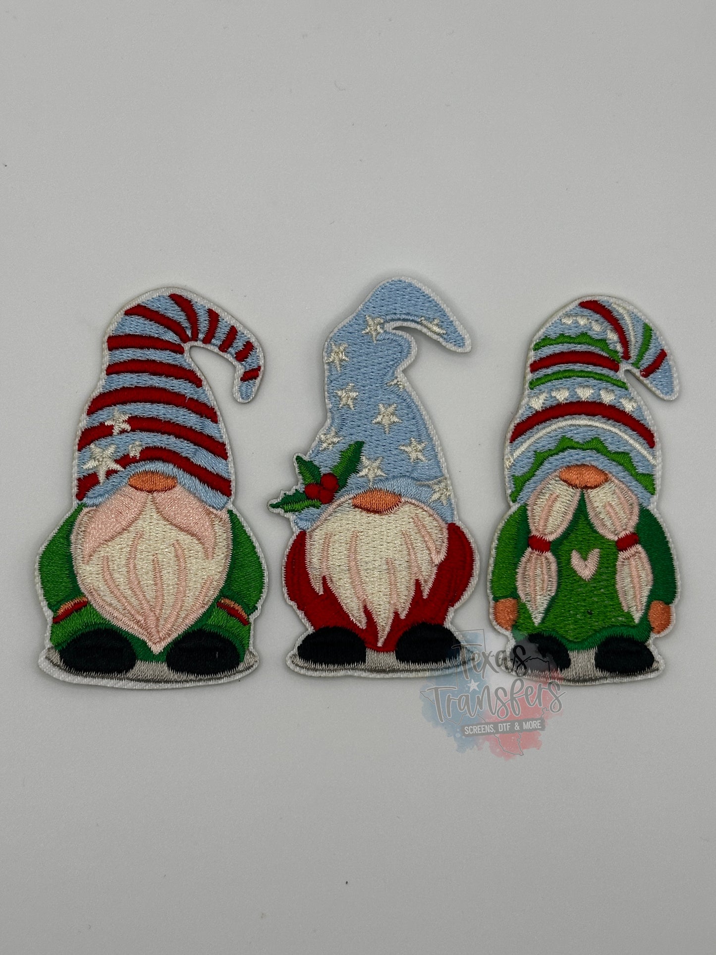 Christmas Gnome Iron-On PATCH (Multiple Options) - Texas Transfers and Designs