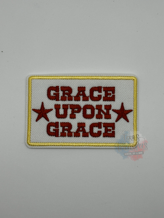 Grace Upon Grace Iron-On PATCH - Texas Transfers and Designs