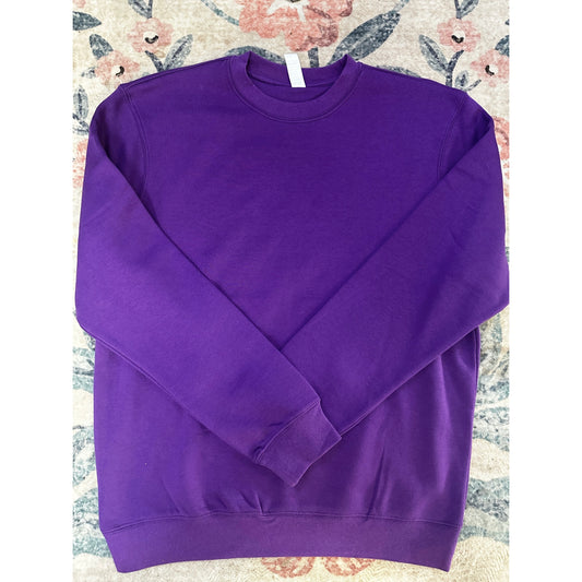 Purple Crewneck Sweatshirt - Texas Transfers and Designs