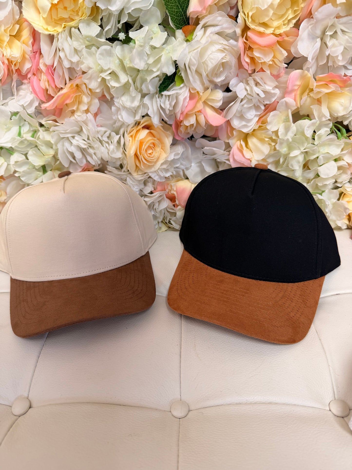 Faux Suede Brim Canvas Hat (Multiple Options)