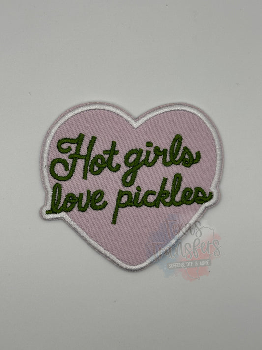 Hot Girls Love Pickles Iron-On Patch - Texas Transfers and Designs