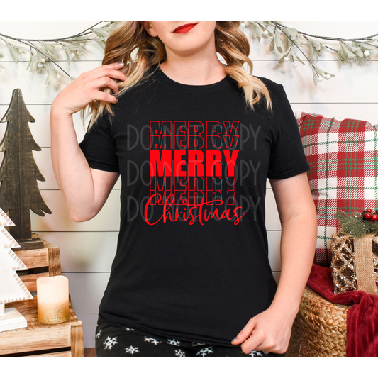 PRE-ORDER Arriving 6/16 Merry Christmas (RED) - Texas Transfers and Designs