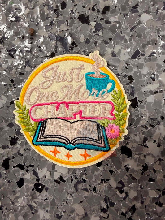 Just One More Chapter Circle Iron-On Patch - Texas Transfers and Designs