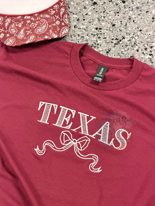 Texas Embroidered Shirt - Texas Transfers and Designs