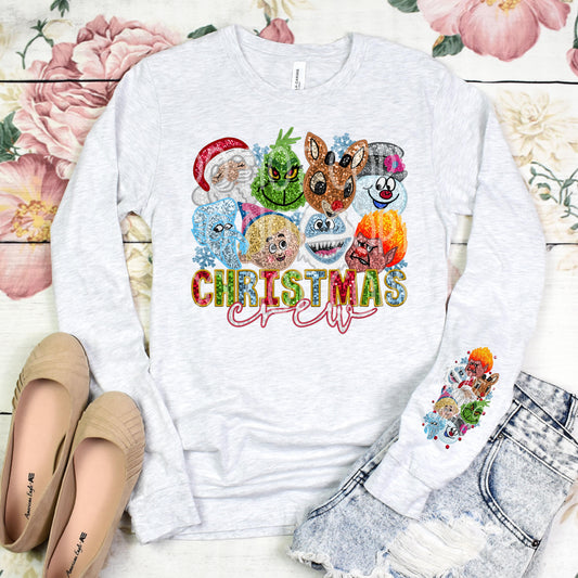 Christmas Crew Sequins DTF - Texas Transfers and Designs