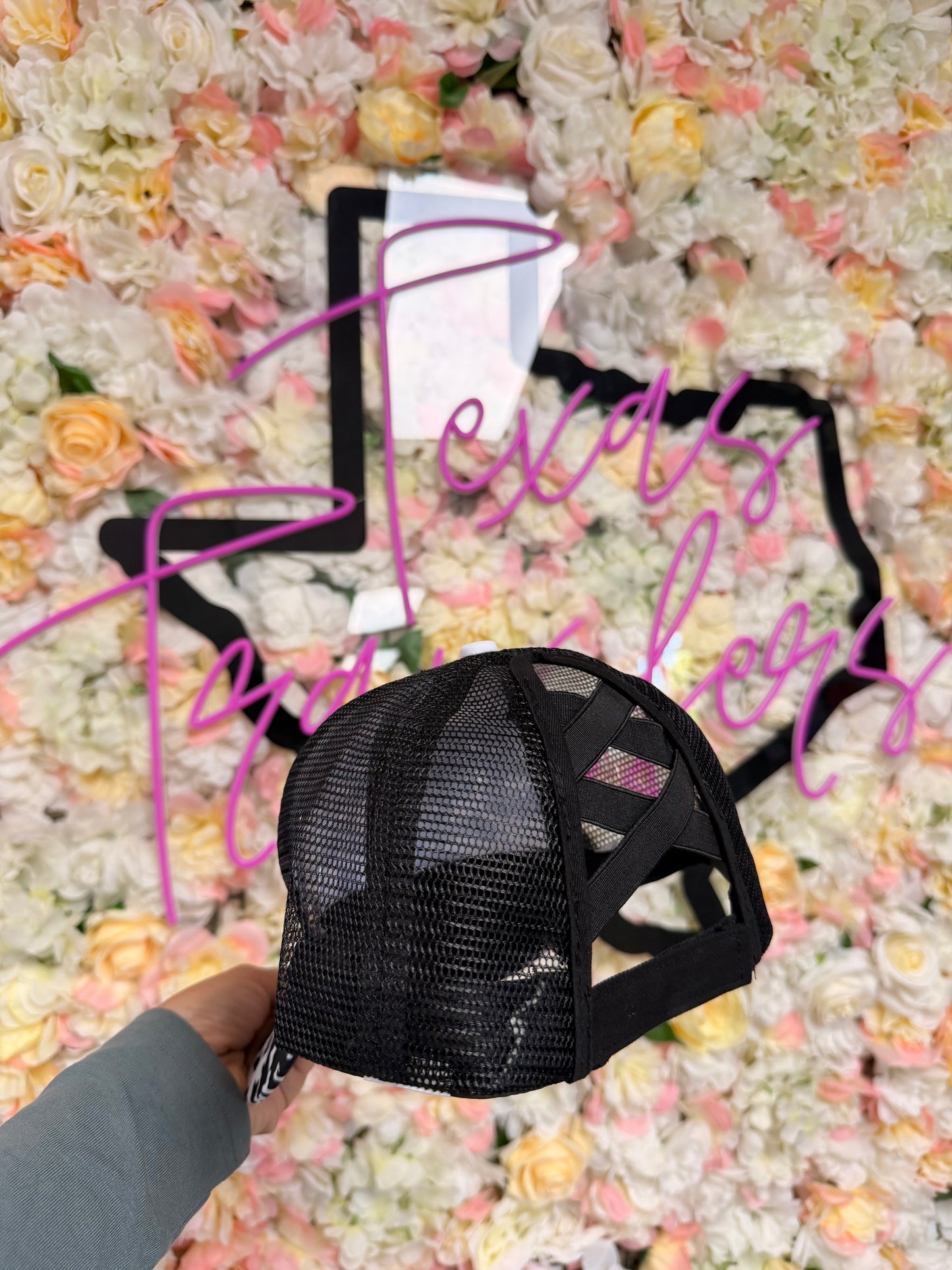 Criss Cross Blank Ponytail Hat *New Colors Added*