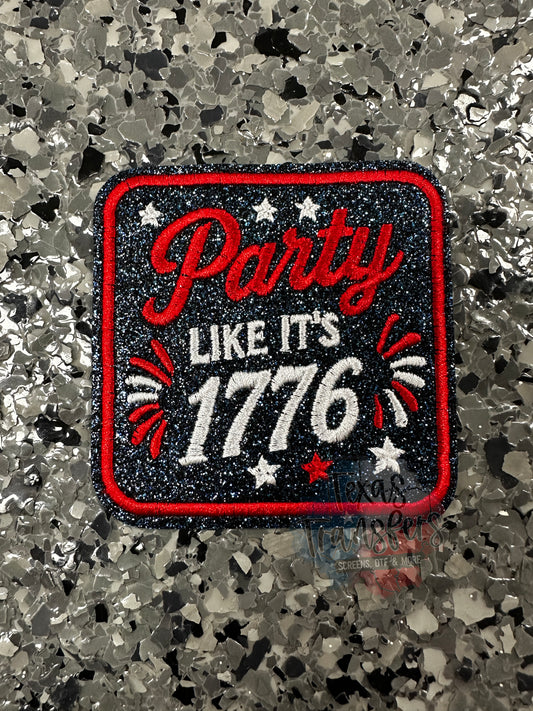 Party Like It’s 1776 Glitter Iron-On Patch