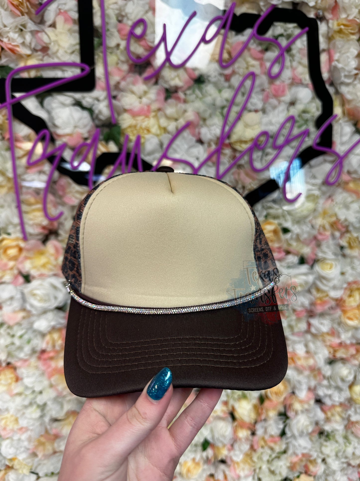Sparkly Stone Hat Chains (Multiple Options) - Texas Transfers and Designs