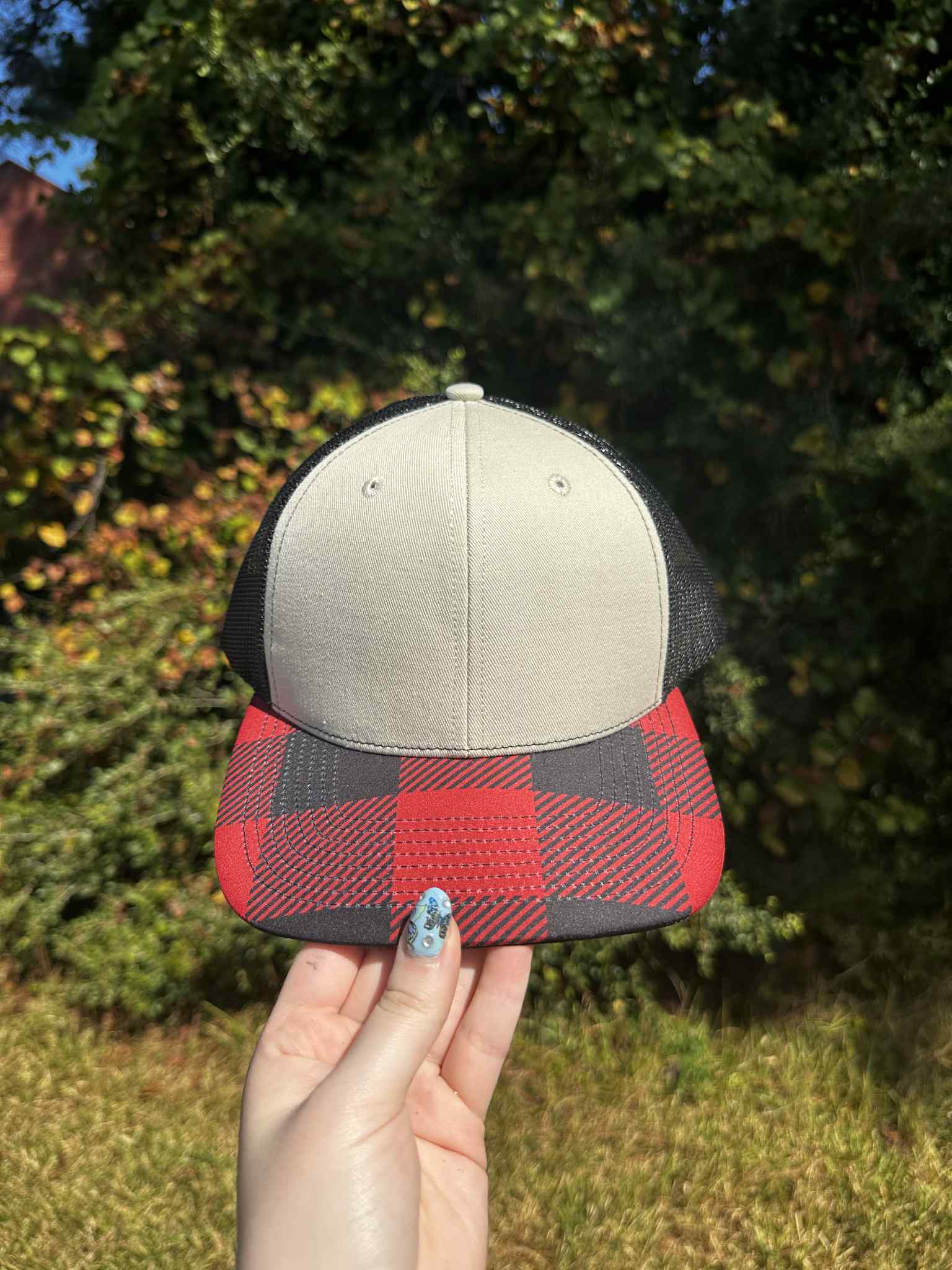 Buffalo Plaid Brim Hat - Texas Transfers and Designs