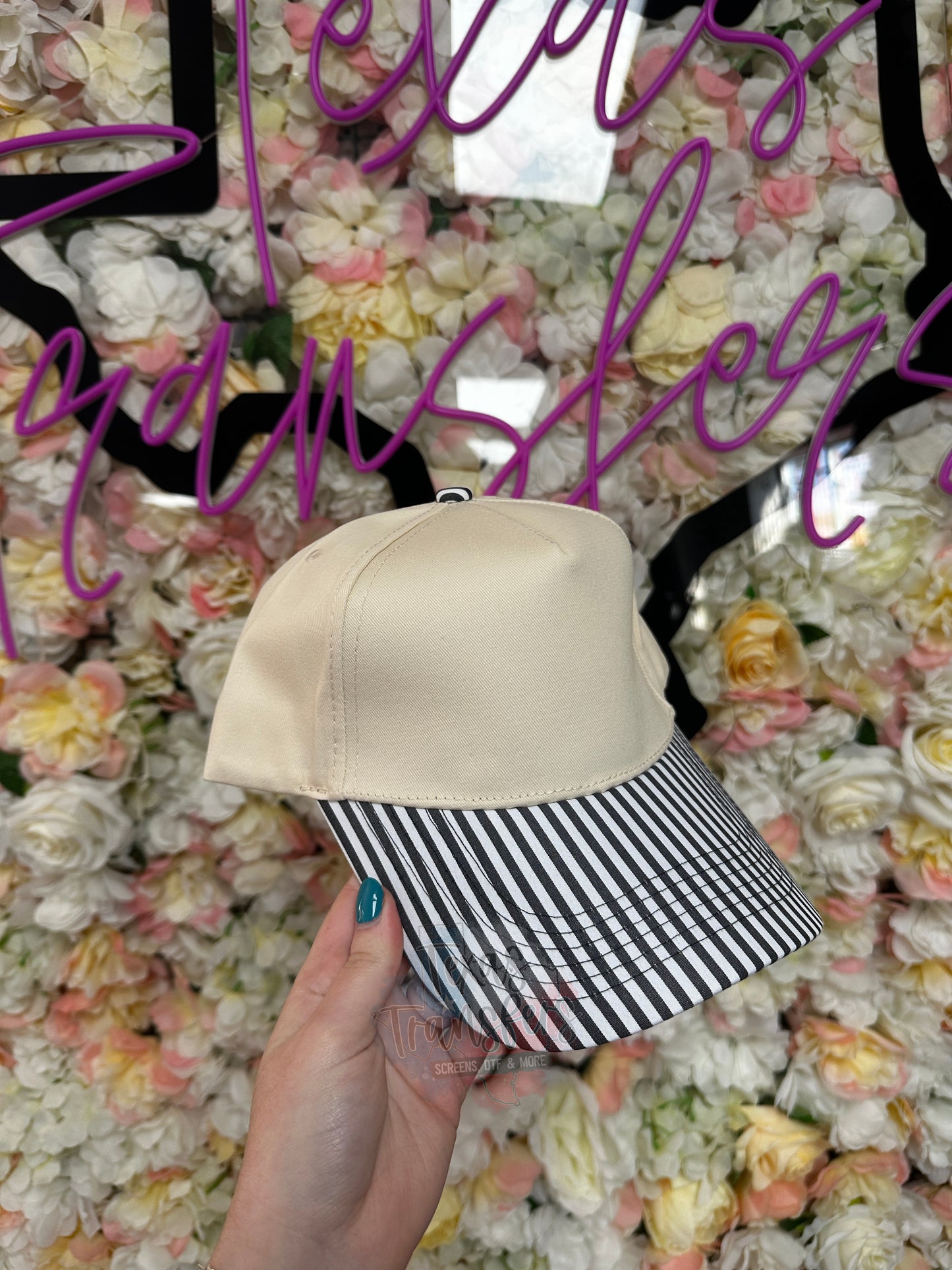 Mini-Striped Brim Canvas Hat (Multiple Options)