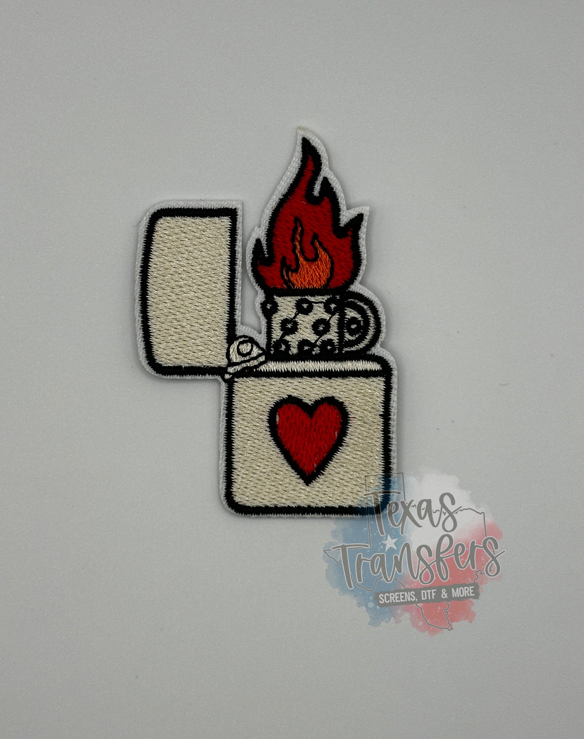Little Heart Lighter Iron-On Patch - Texas Transfers and Designs