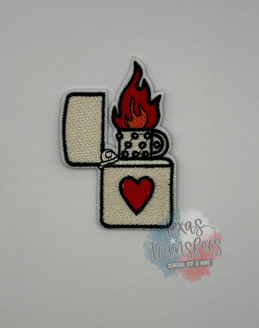Little Heart Lighter Iron-On Patch - Texas Transfers and Designs
