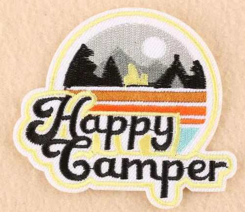 Happy Camper Iron-On PATCH - Texas Transfers and Designs