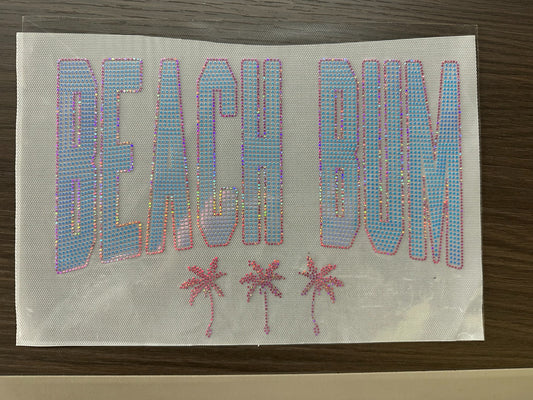 Beach Bum Spangle Transfer - Texas Transfers and Designs