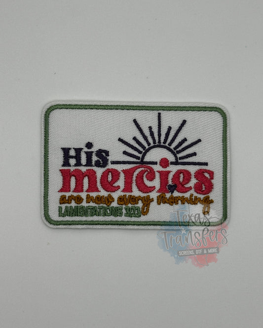 His Mercies Iron-On PATCH - Texas Transfers and Designs