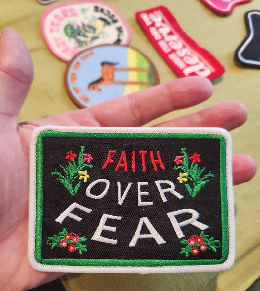 Faith Over Fear Iron-On PATCH *DISCONTINUED* - Texas Transfers and Designs