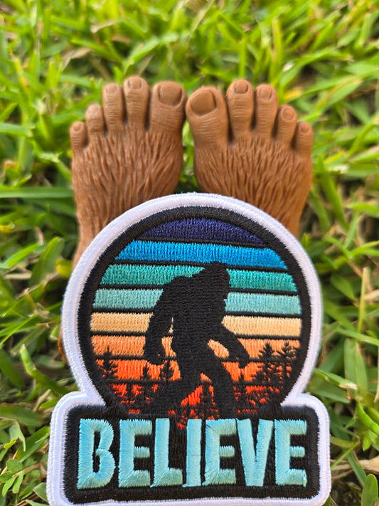 Bigfoot Believe Iron-On PATCH - Texas Transfers and Designs