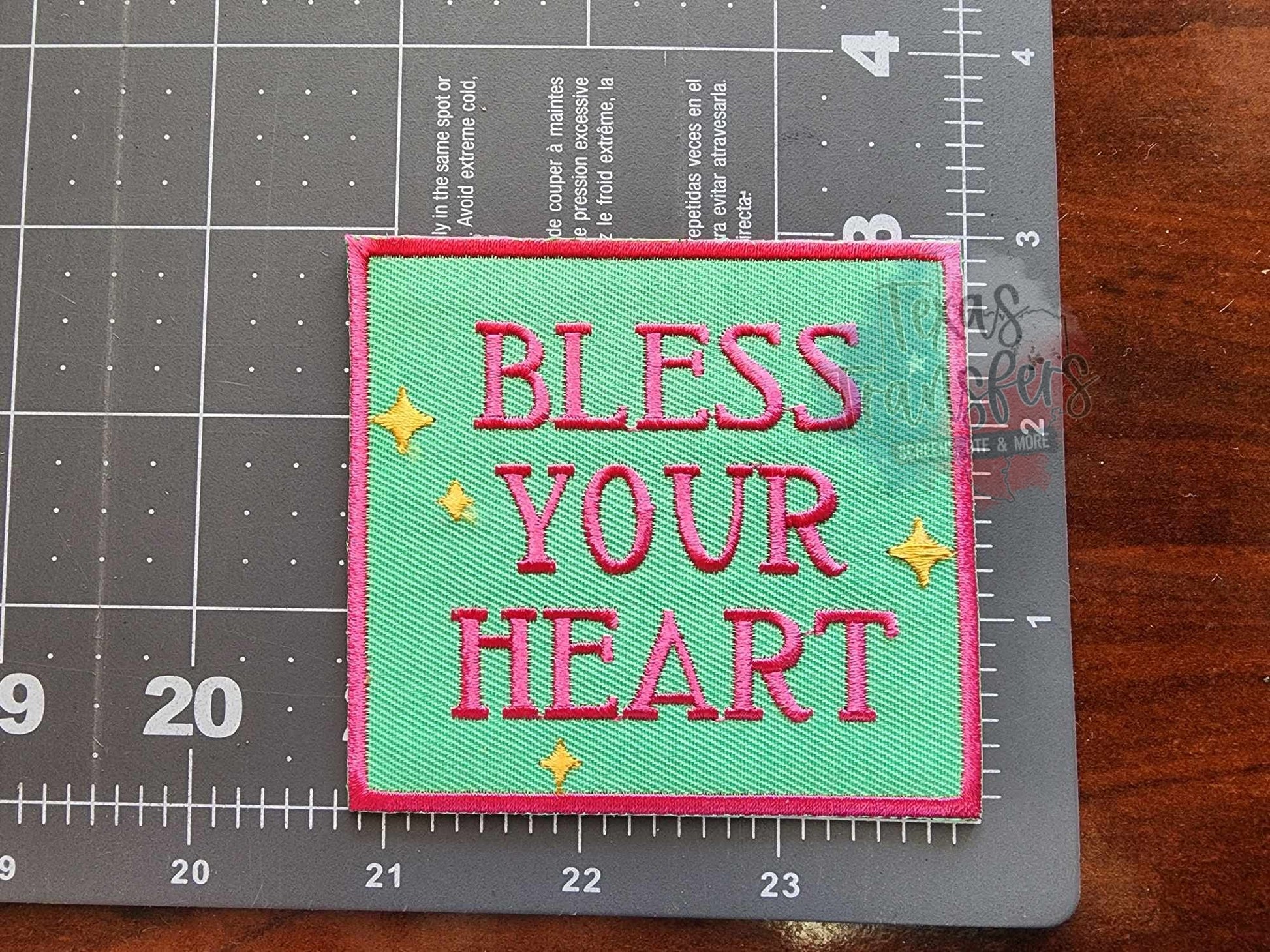 Bless Your Heart Iron-On PATCH *EXCLUSIVE* - Texas Transfers and Designs