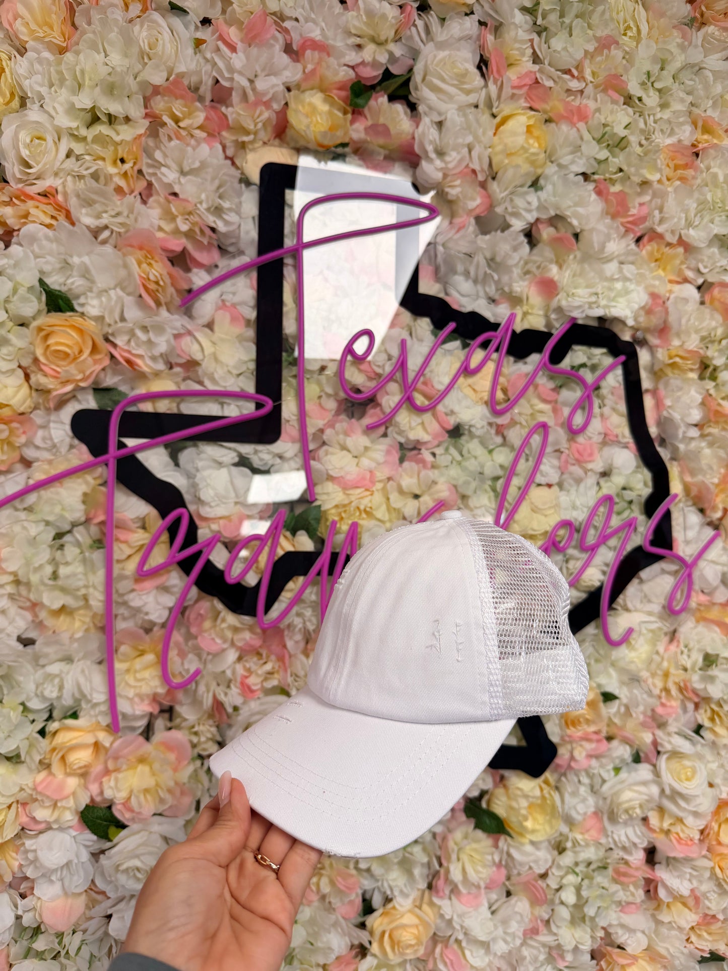Criss Cross Blank Ponytail Hat *New Colors Added*
