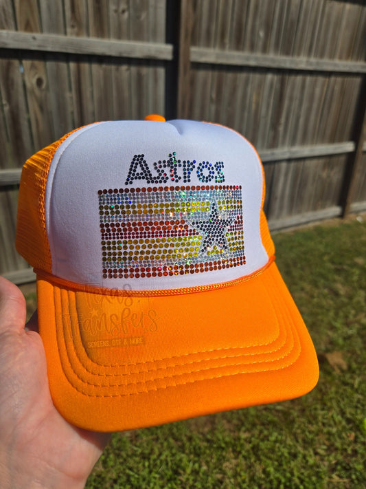 Astros Hat/Pocket Spangle Transfer - Texas Transfers and Designs