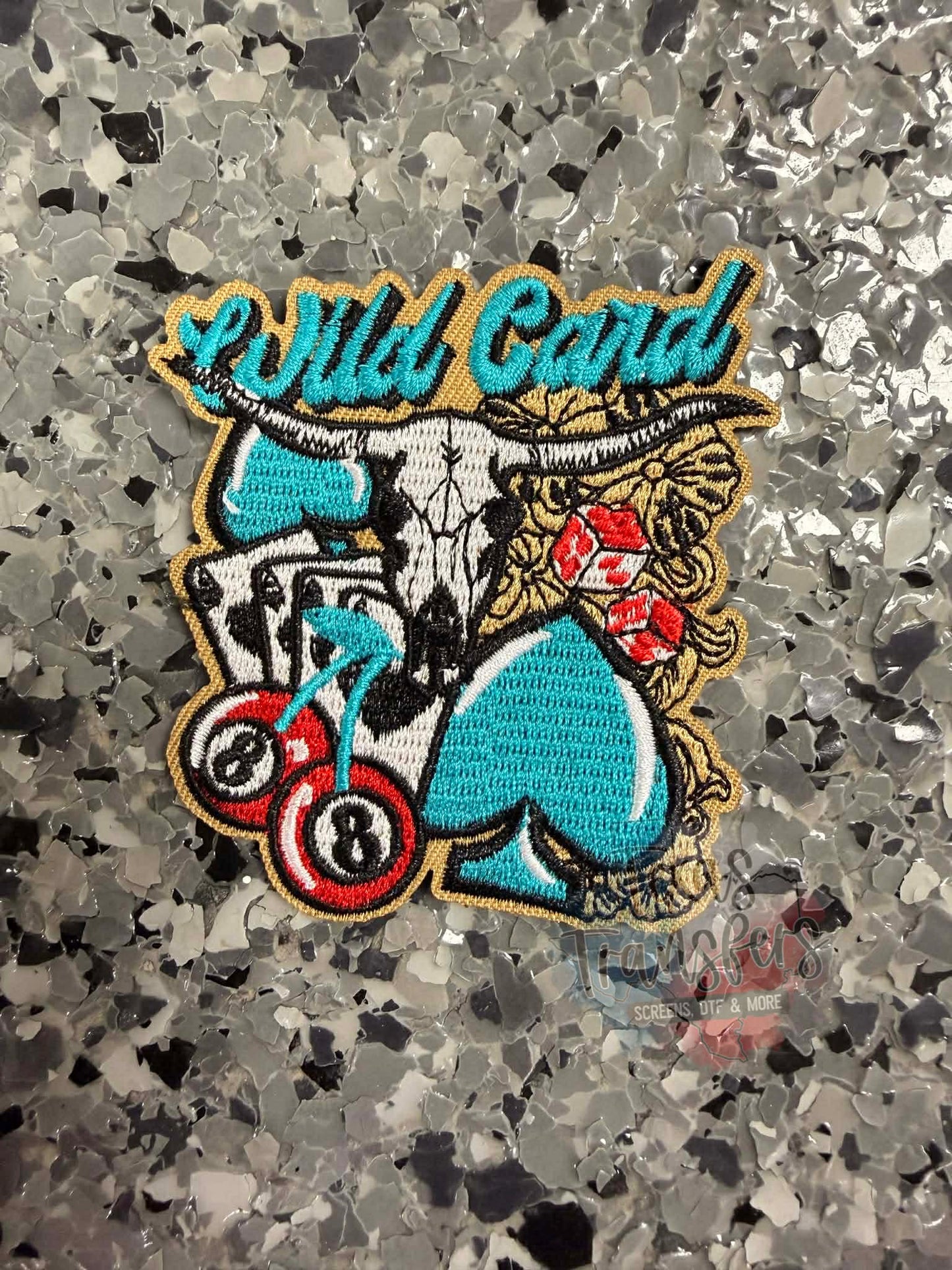 Wild Card Iron-On Patch - Texas Transfers and Designs