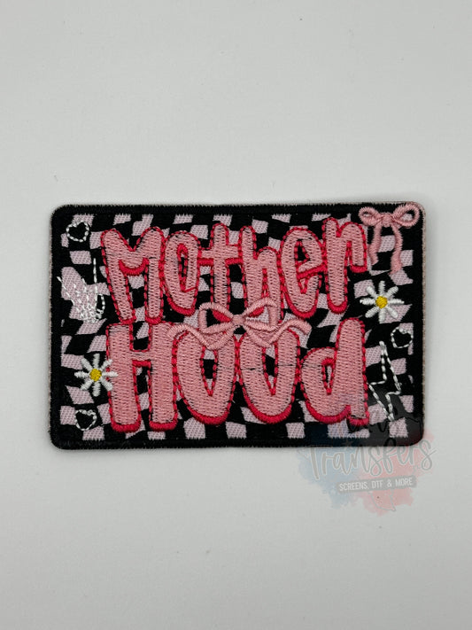 Mother Hood Checker Iron-On PATCH - Texas Transfers and Designs