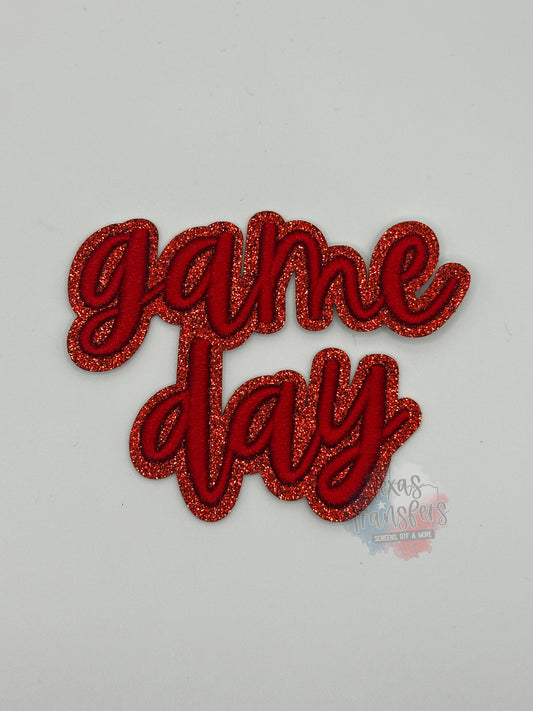 Game Day (Red) Iron-On PATCH - Texas Transfers and Designs