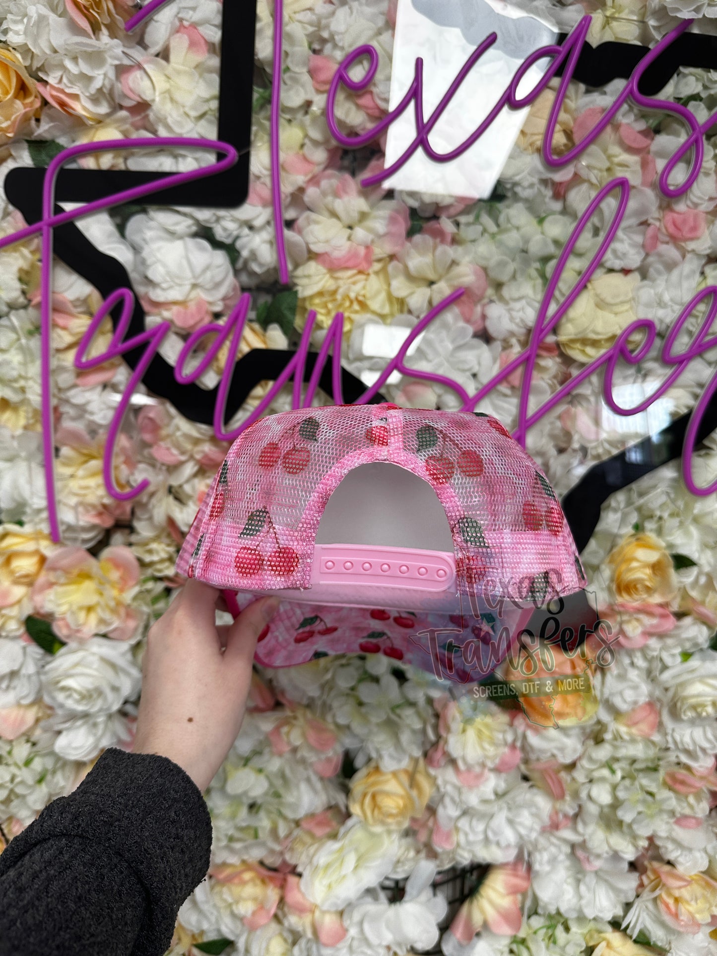 Pink Cherry Mesh/Hot Pink Brim Trucker Hat
