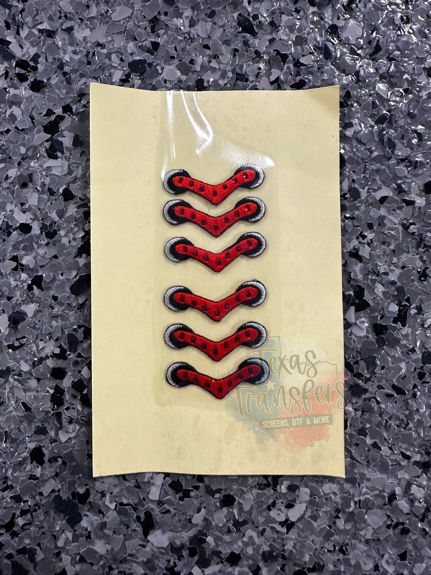 Baseball Stitch Rhinestone Individual (Orange) Iron-On PATCH