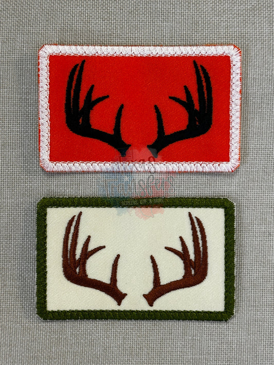 Antlers Rectangle Iron-On Patch (MULTIPLE OPTIONS)