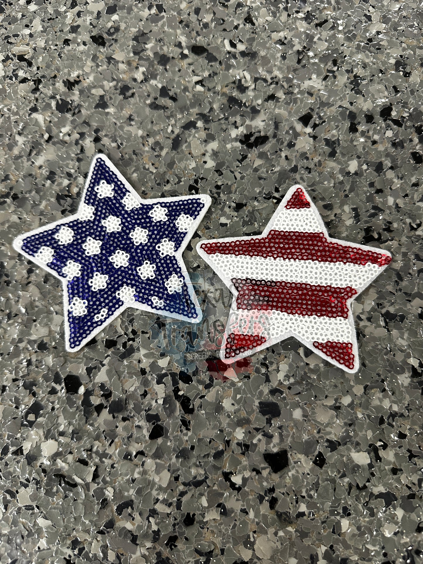 Stars and Stripes Stars 3.75” Iron-On PATCH