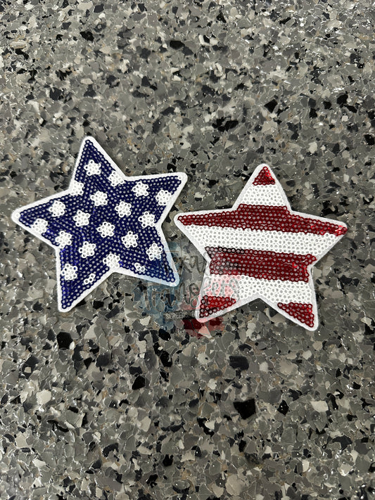 Stars and Stripes Stars 3.75” Iron-On PATCH