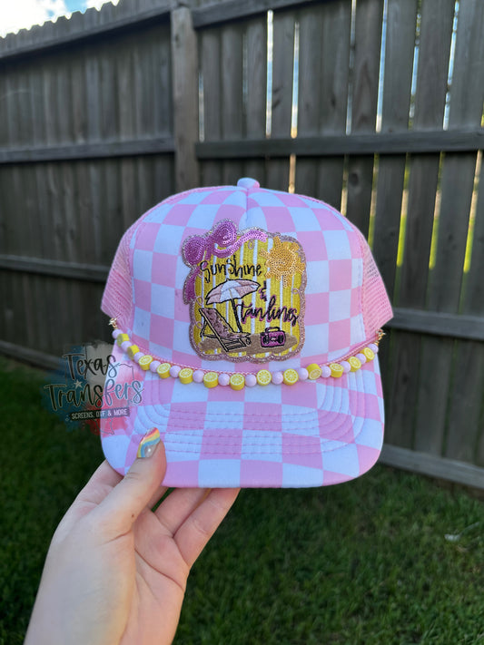 Sunshine and Tan Lines *Completed Hat* - Texas Transfers and Designs