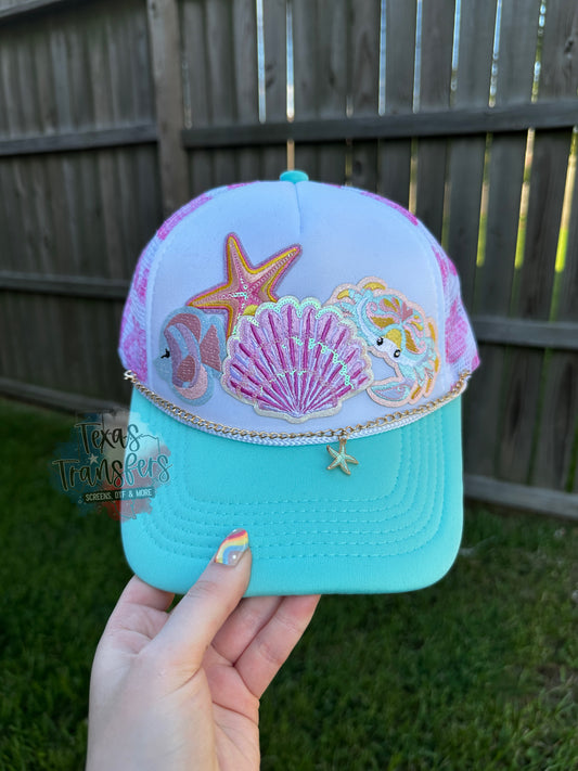Just Keep Swimming *Completed Hat* - Texas Transfers and Designs