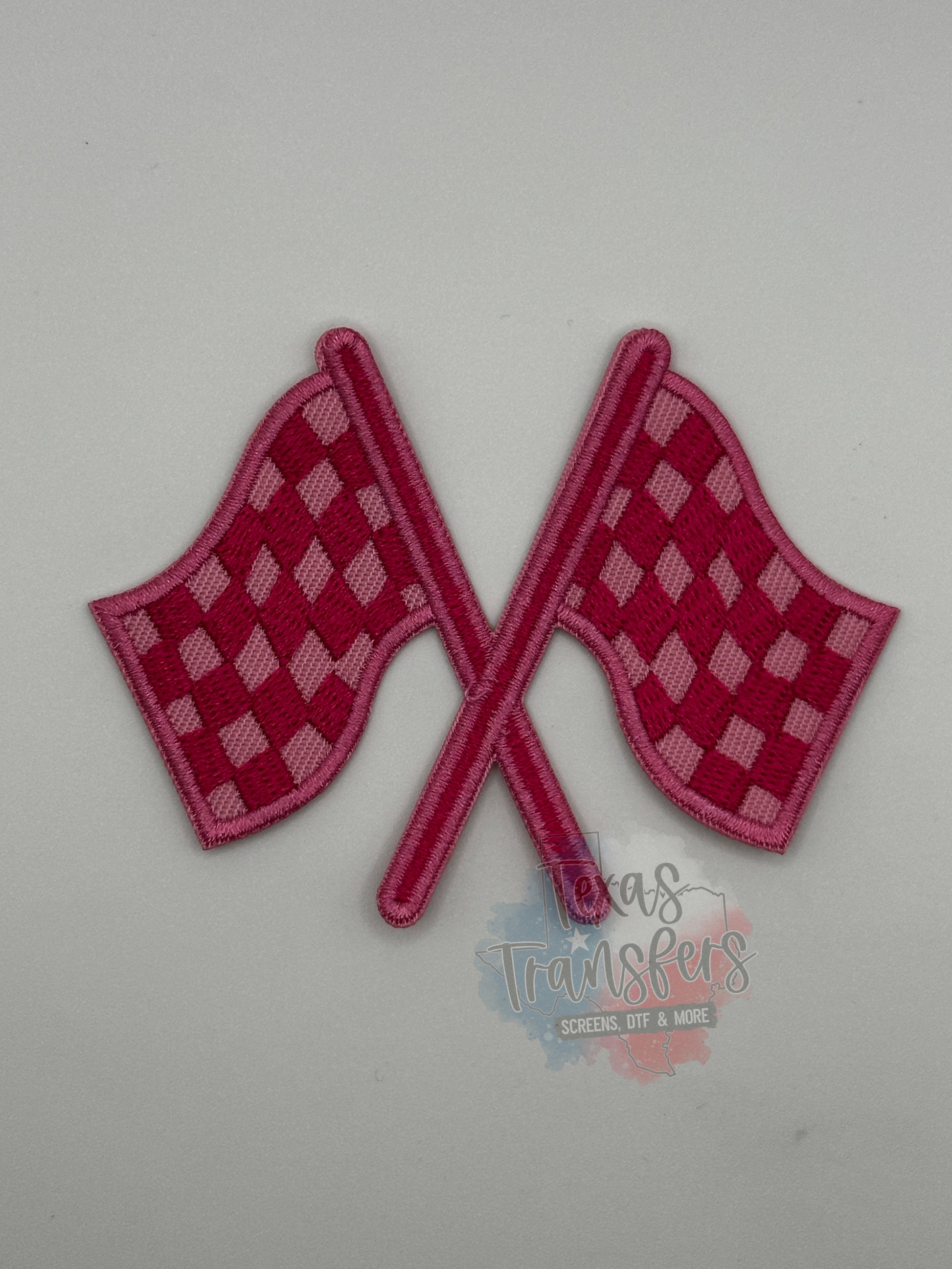 Racing Flags Iron-On PATCH - Texas Transfers and Designs