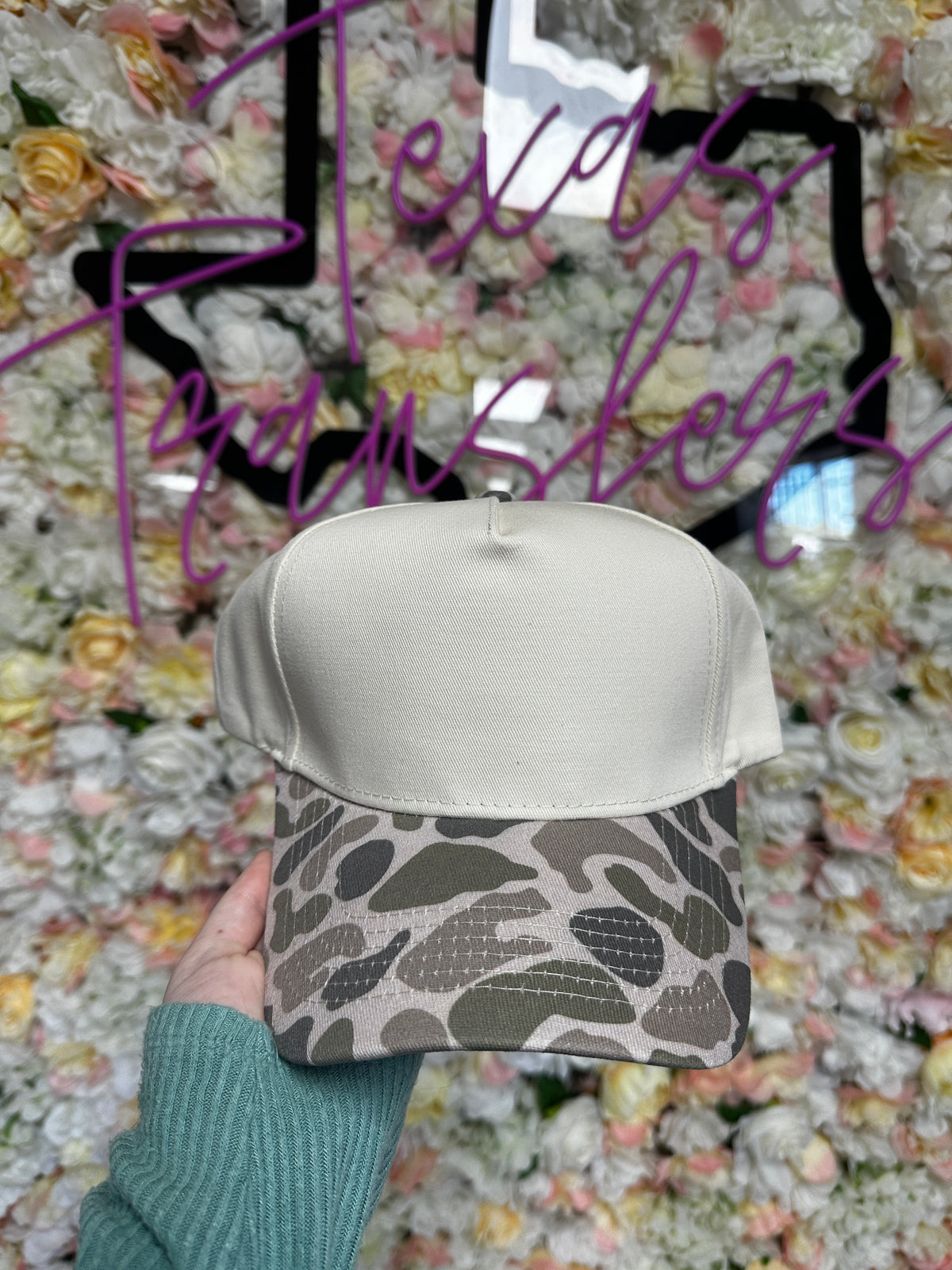 Muted Duck Camo Brim Canvas Blank Hat