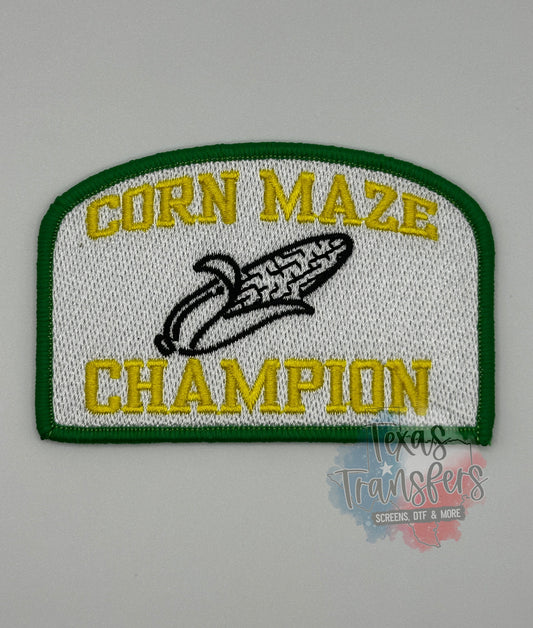 Corn Maze Champion Iron-On PATCH - Texas Transfers and Designs