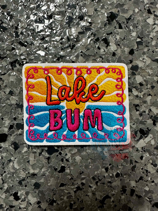 Lake Bum Swirl Square Iron-On Patch - Texas Transfers and Designs