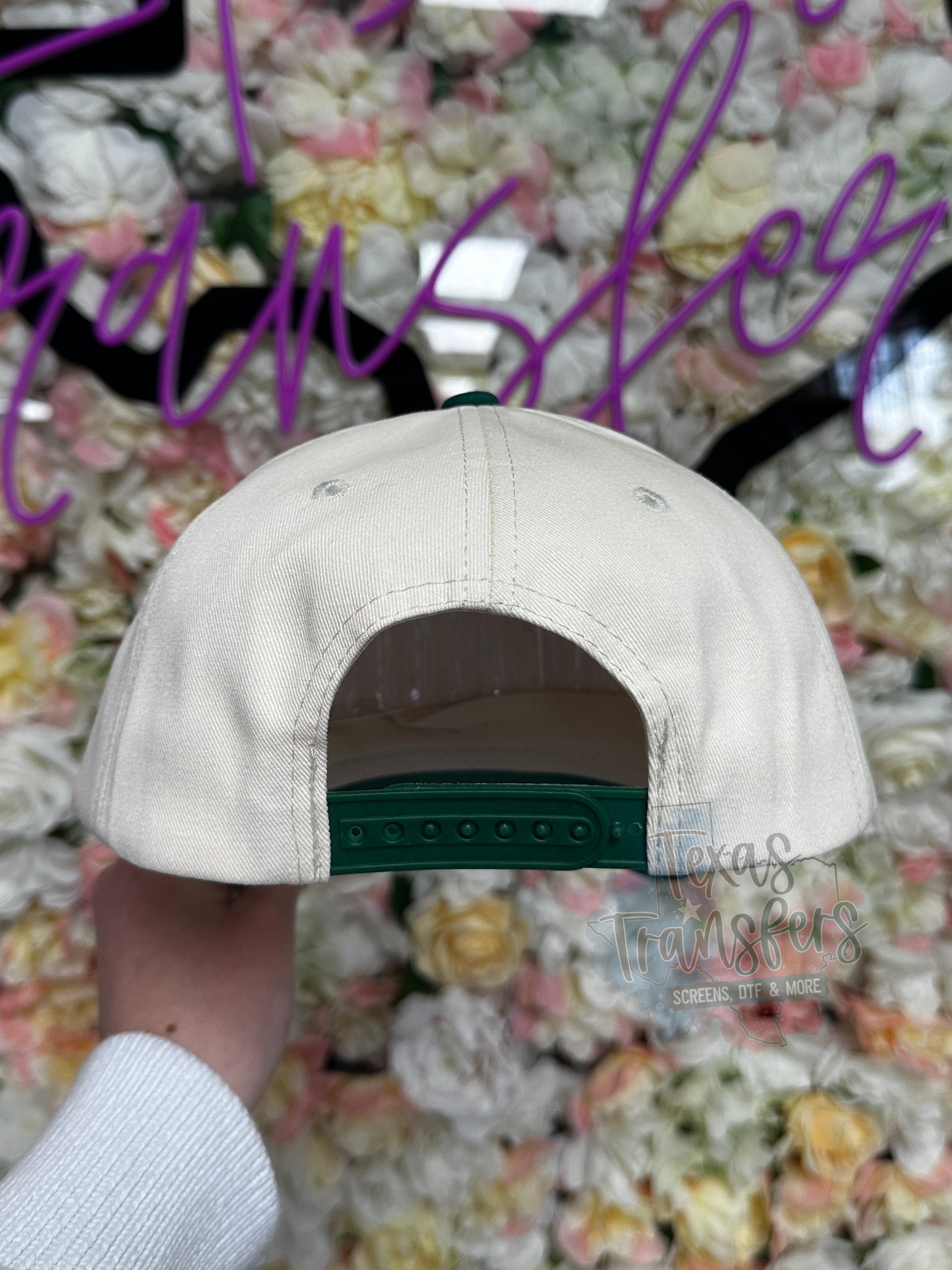 Dark Green Canvas Brim Blank Hat - Texas Transfers and Designs