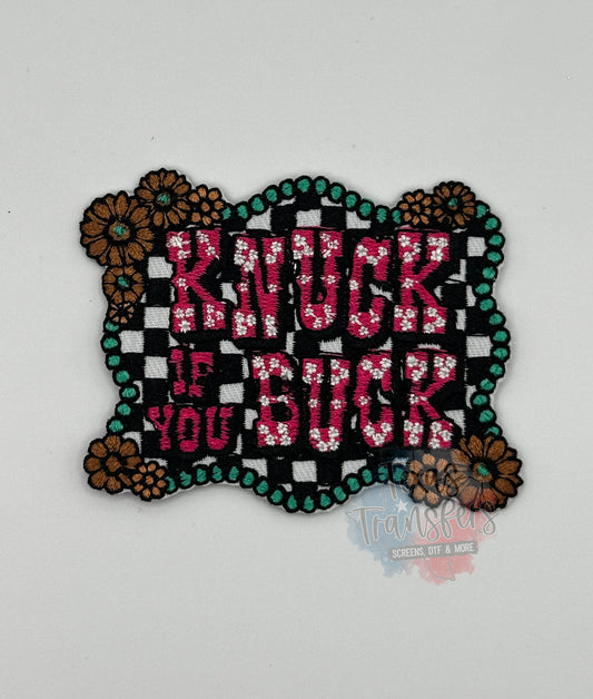 Knuck if You Buck Iron-On PATCH - Texas Transfers and Designs