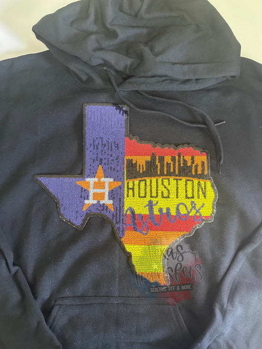 Astros Texas XL Iron-On Patch - Texas Transfers and Designs