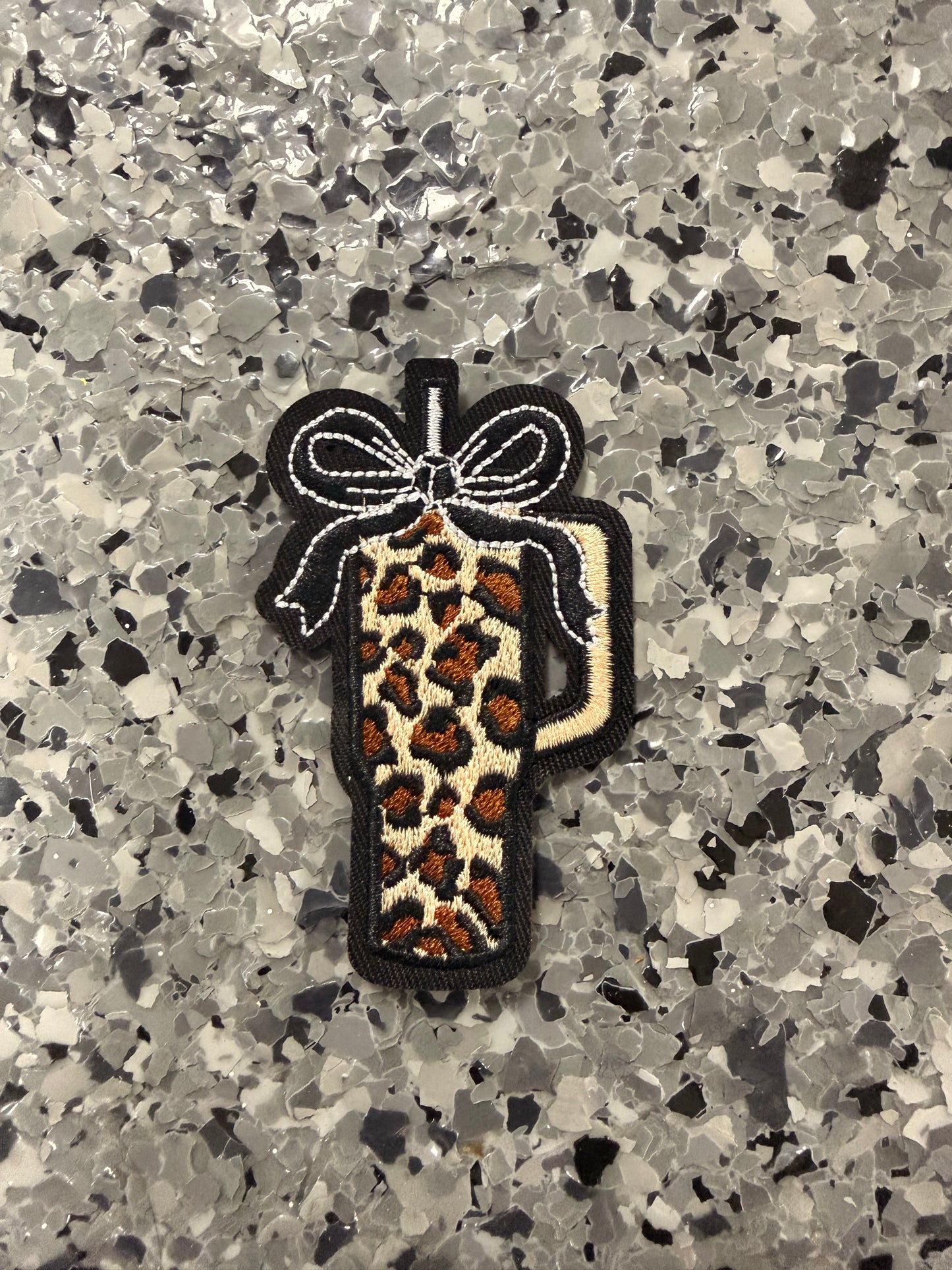 Leopard Cup Iron-On Patch