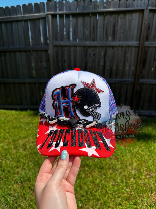 Houston Football *Completed Hat* - Texas Transfers and Designs