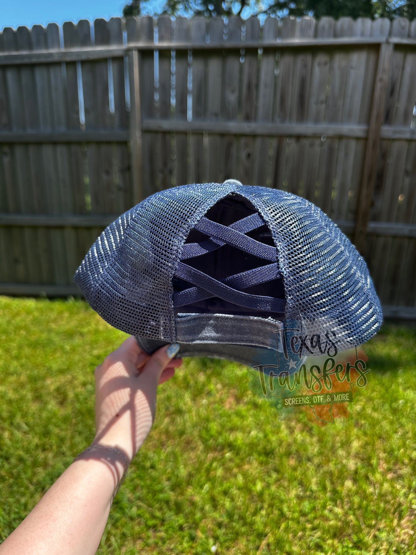 Dallas Football *Completed Hat* (Ponytail) - Texas Transfers and Designs