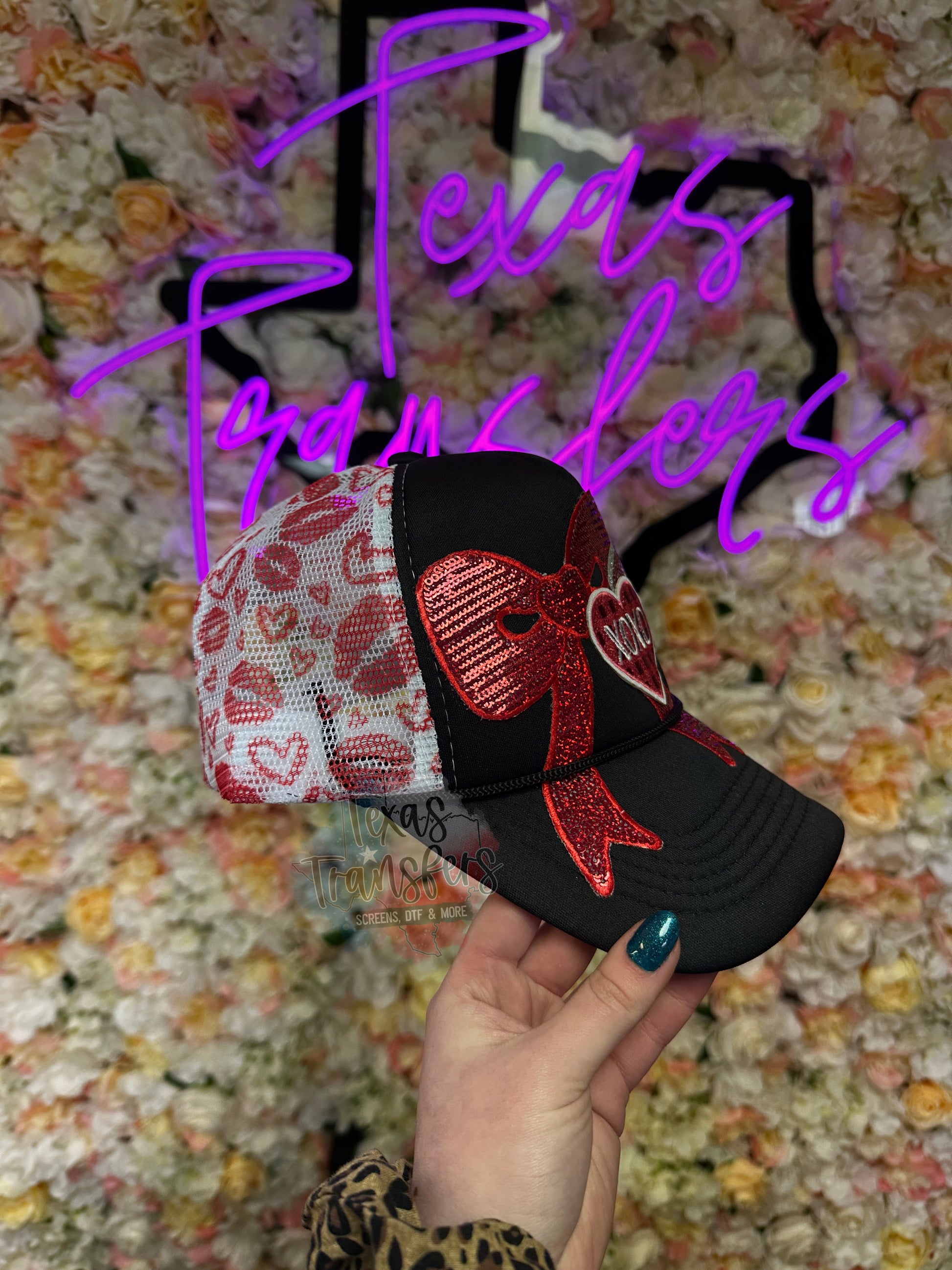 Kisses Trucker Hat - Texas Transfers and Designs