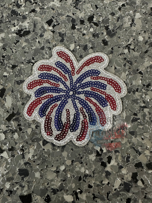 Sequin Firework Iron-On PATCH