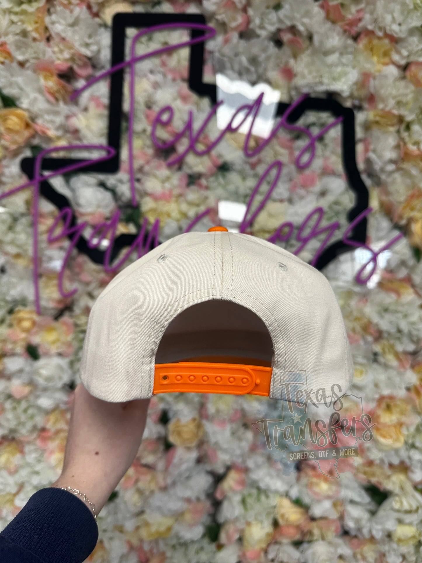 Orange Brim Canvas Hat